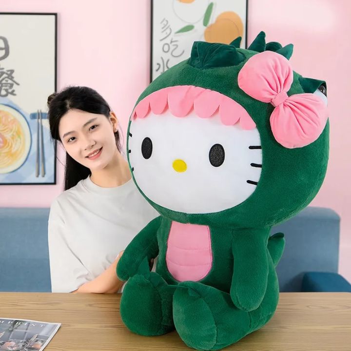 35/50/65cm%20Sanrio%20Kawaii%20Hello%20Kitty%20Dinosaur%20Plush%20Toy%20Cartoon%20Doll%20Room%20Decoration%20Sleeping%20Throw%20Pillow%20Kids%20Birthday%20Gift%20-%20Image%203
