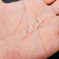 1PC 100% Real 925 Sterling Silver CBR Nose Piercing Septum Ring Silver Captive Bead Ring Cartilage Tragus Piercing Earrings 20G. 