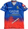 IPL Royal Challenger Bangalore Jersey 2024 Short Sleeve Over Premium Design with Caller - Honeycomb Fabric RCB Jersey 2024. 