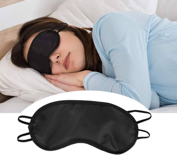 Eye Mask Black Shade Blindfold Eye Patch Night Economic Sleep & Snoring - Black