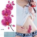Miss Meow Colorful Flower Tattoo Sticker Waterproof Female Lasting Vertical C-section Scar Covering Tattoo Sticker.