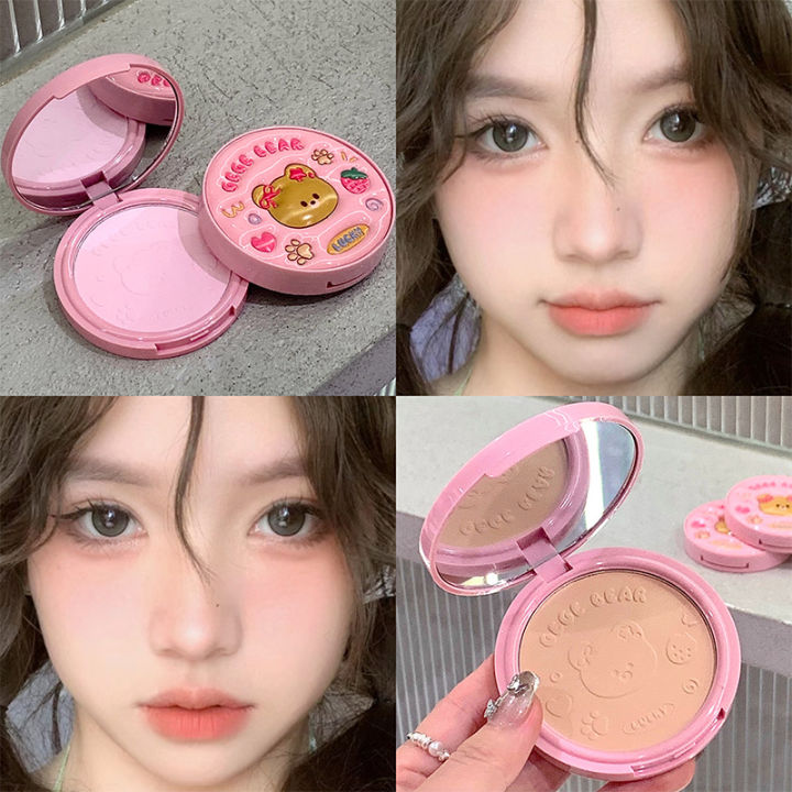 Gege bear Sheer Setting Powder Oil Control Long-Lasting Coverage Blend Dry Oil Skin Brightening Face Powder