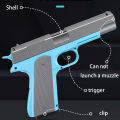 New Mini 3d Printed Model Gravity Straight Jump Toy Gun Non-Firing Cub Kids Stress Relief Toy Christmas Gift. 