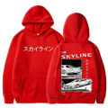 Initial D Anime AE86 Hoodie Initial D Double Sided Hooded Unisex R34 Skyline GTR JDM Casual Loose Pullovers Clothes Sweatshirts.