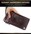 Royal Bagger Long Wallet for Men Cow Leather Fashion RFID Clutch Bags Zipper Coin Purse Business High Capacity Multi-Card Card Holder. 