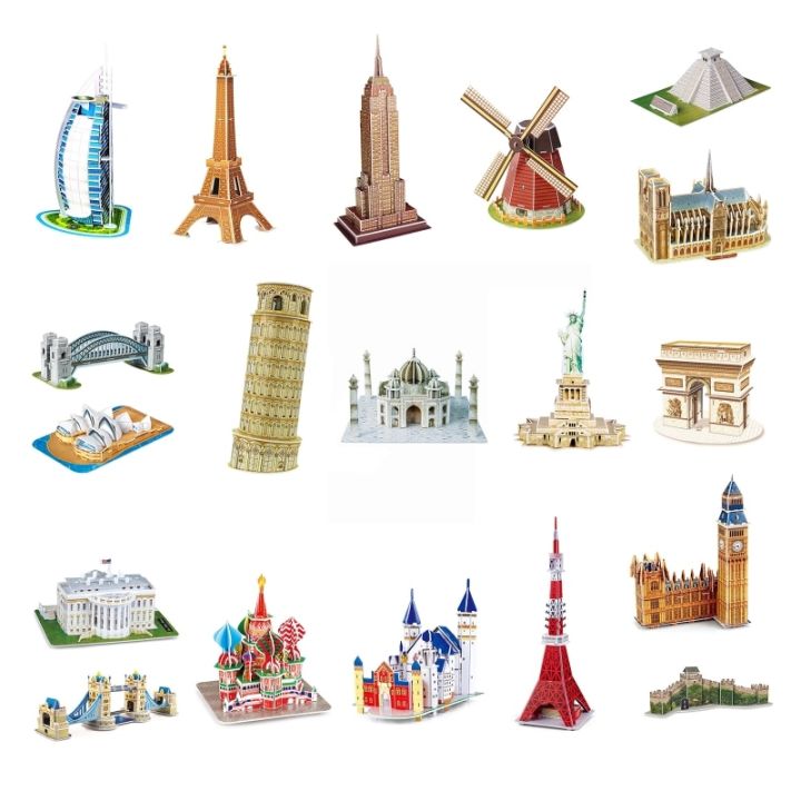 Famous%20Construction%20Model%203D%20Paper%20Puzzle%20Jigsaw%20Toys%20White%20House%20Tour%20Eiffel%20Interest%20Educational%20Toys%20For%20Children%20Kid%20Gift%20-%20Image%202
