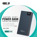 Geeoo P 400 22.5W PD Super Fast  Power Bank with LCD  Power Display  (20000mAh)Power Bank-Black/White. 