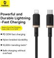 Baseus USB C Cable for iP 12 13 20W PD (2M) Fast Charge USB C to Lighting. 