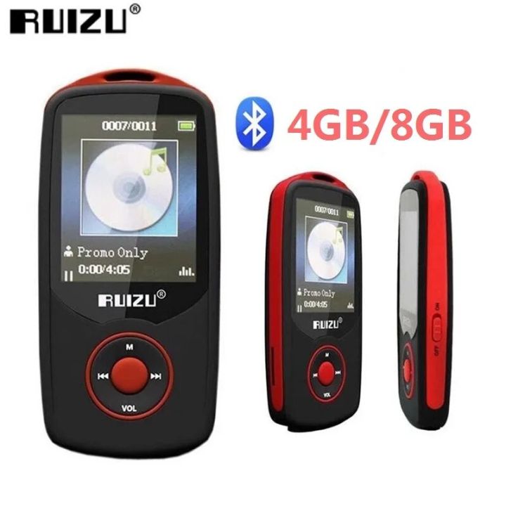 RUIZU X06 X06S Bluetooth Sport MP3 Player with 4GB/8GB 1.8 Inch Screen High Quality HiFi Music Player Support FM,Recorder,E-Book