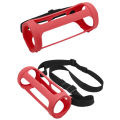 Silicone Case Cover Protective Cover Portable Speakers Resistant Drop Crash Speaker Carry Case With Adjustable Shoulder Strap Compatible For Flip Essential 2 Wireless Speaker. 