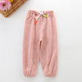 Children Pants Summer Cotton Thin Breathable Prevent Mosquito Candy Color Kids Boys Girls Baby Pants.