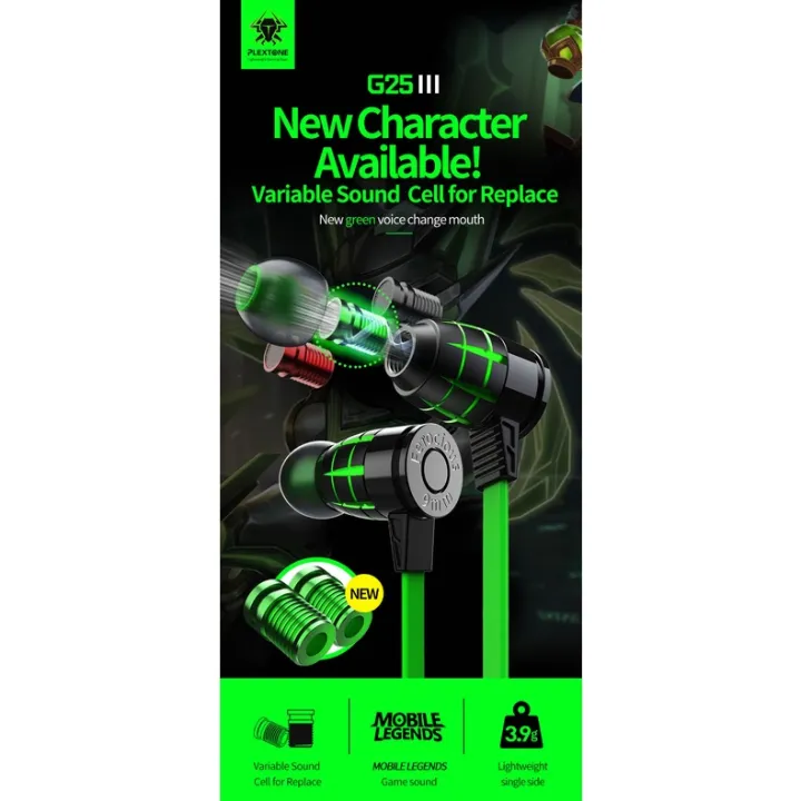 Plextone%20G25%20Dual%20Variable%20Sound%20Cell%20Gaming%203.5mm%20In-Ear%20Wired%20Earphone%20-%20Image%207