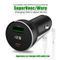 Supervooc Car Charger for OPPO Find X5, 65W Warp usb cigarette lighter adapter for OnePlus 11, 12V/24V Usb socket for Realme. 