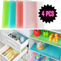 4 pcs Set Fridge Waterproof Mats Refrigerator Pads Antibacterial Antifouling Mildew Moisture Fridge Mats Kitchen Trivets Dining Trivets Table Mat.