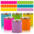 6 Rolls 198 Ft Bulletin Board Borders for Classroom, Paper Roll Scalloped Borders,for Classroom Decor, Home Decor, Party Durable Easy to Use. 