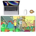 Oversized padded mouse pad, rick and morty cartoon anime peripheral, keypad, study desk pad. 