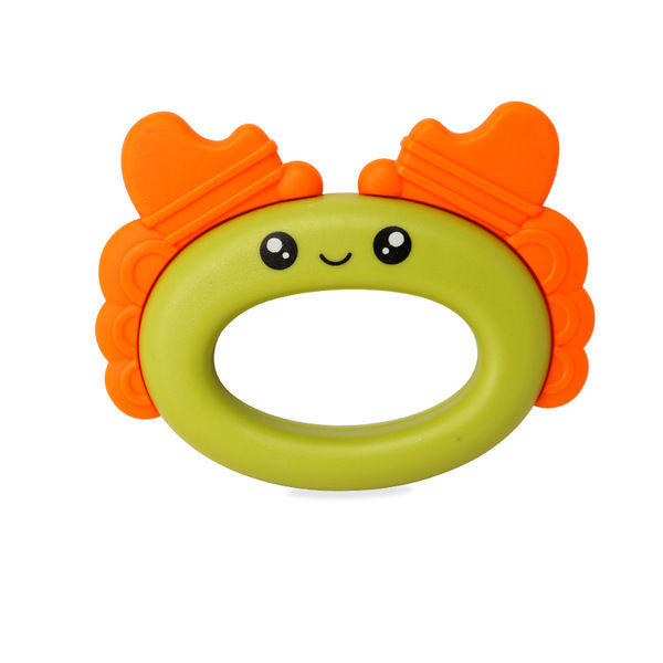 Silicone head Crab Baby Hand Teether With jhunjhuni CN -1pcs