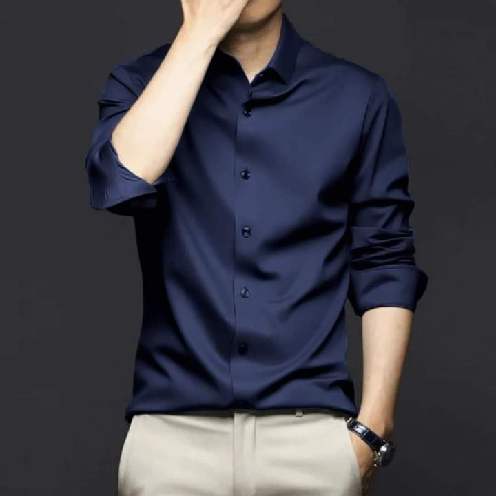 FASHION%20MART%20(LX)%20Casual%20Shirt%20For%20Men%20All%20Season%20Premium%20Cotton%20Full%20Sleeve%20NEW%20Smart%20Looking%20Style%20Maroon,%20Black%20and%20Blue%20Color%20Available%20-%20Image%203