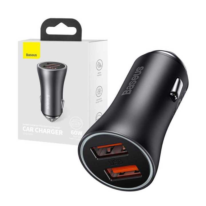 Baseus 60W Car Charger Quick Charge Dual USB
