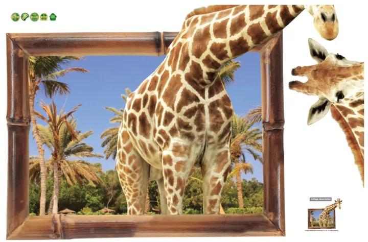 Cartoon%203D%20Vivid%20Wall%20Stickers%20For%20Kids%20Rooms%20Art%20Mural%20Poster%20Giraffe%20For%20Home%20Decor%20bedroom%20Wall%20Decals%20-%20Image%204