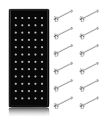 Stainless steel white stone nose pin for women - 10 pcs.