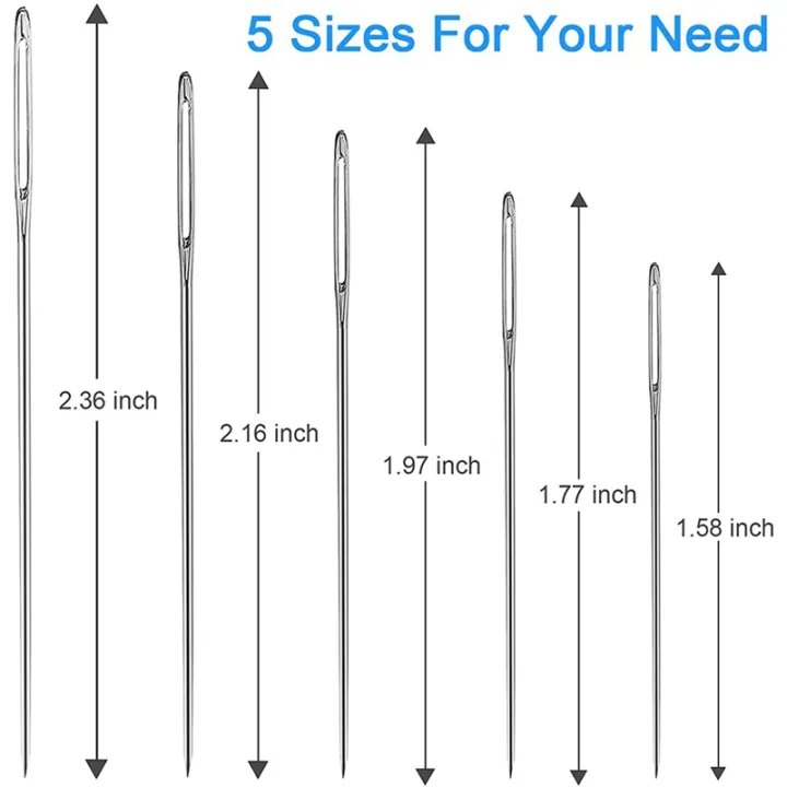 JAERBEE%2030Pcs%20Large-Eye%20Stitching%20Sharp%20Thick%20Needles,%205%20Sizes%20Stainless%20Steel%20Sewing%20Needles%20Kit%20for%20Embroidery%20and%20Hand%20Sewing%20-%20Image%203