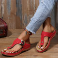 2022 Summer Women Wedge Sandals Premium Orthopedic Open Toe Sandals Vintage Anti-slip Leather Casual Female Platform Retro Shoes.