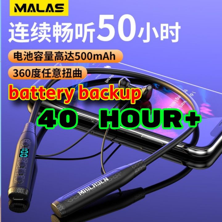 badgeWireless%20Bluetooth5.2%20Earphone%20Sport%20Handfree%20Call%20Headset%20with%20Mic%20Neck%20Hanging%20Bluetooth%20Earbuds%20Noise%20Cancelling%20Headphones%20-%20Image%202