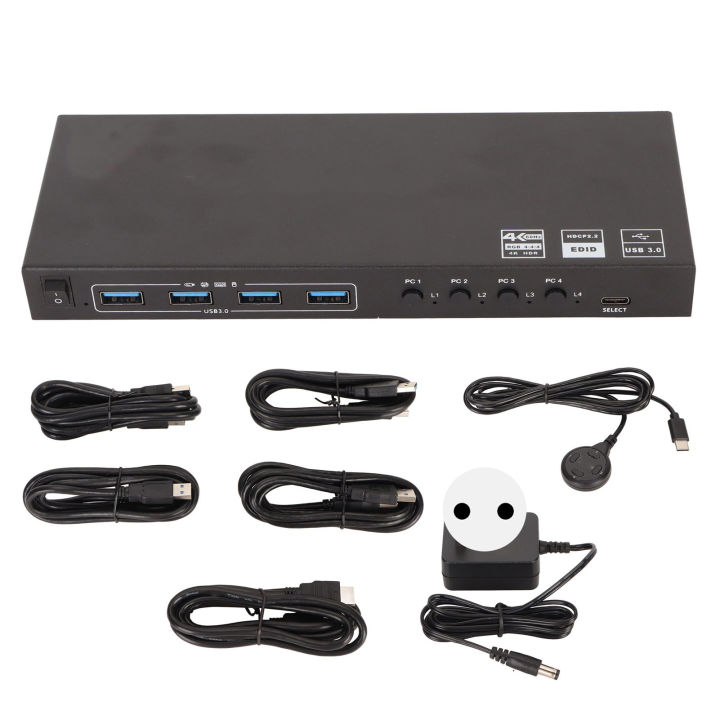 USB%20KVM%20Switch%208%20Ports%204%20USB3.0%2018Gbps%204K%2060Hz%202K%20120Hz%20HDCP%202.2%20HD%20KVM%20Switcher%20for%20Keyboard%20Mouse%20Computer%20100%E2%80%91240V%20EU%20Plug%20-%20Image%203
