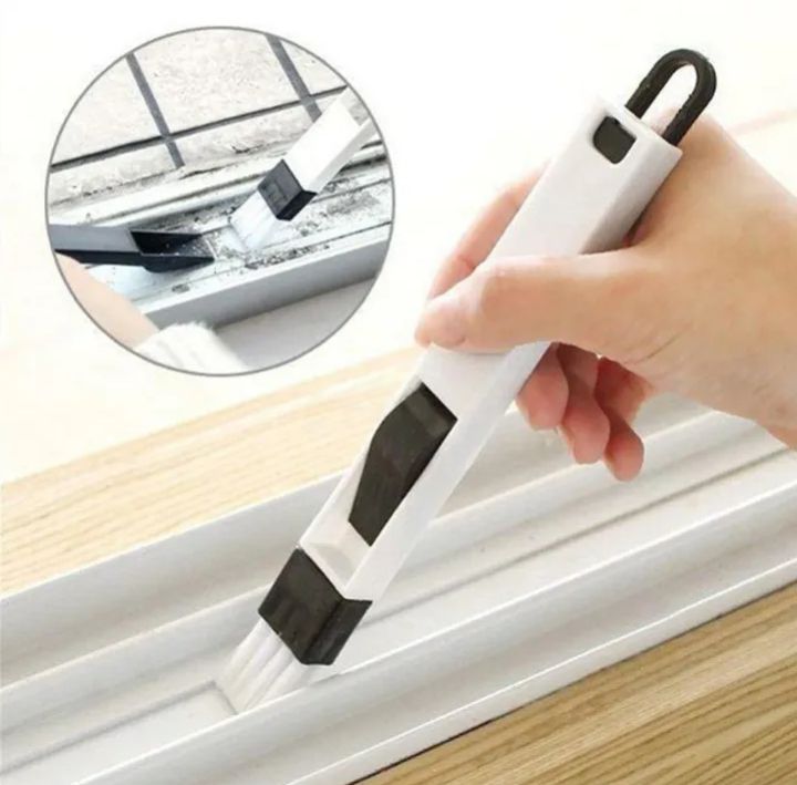 Corners & Edges multipurpose Window Door Keyboard Cleaning Brush Cleaner+Dustpan 2 In 1 Tool