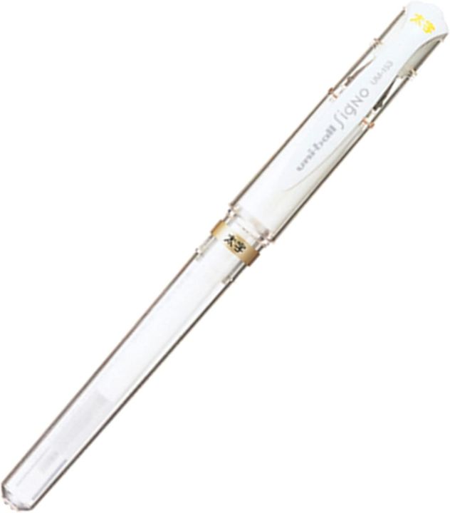 Uni-ball%20Signo%20Broad%20UM-153%20Gel%20Pen%201.0%20mm%20Japan%20White%20Gold%20and%20Silver%20-%20Image%203