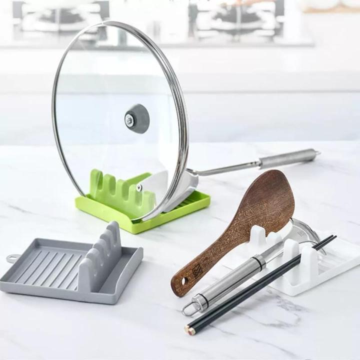 Plastic Spoon Rest Kitchen Organizer for Fork Spatula Rack Spoon Holder