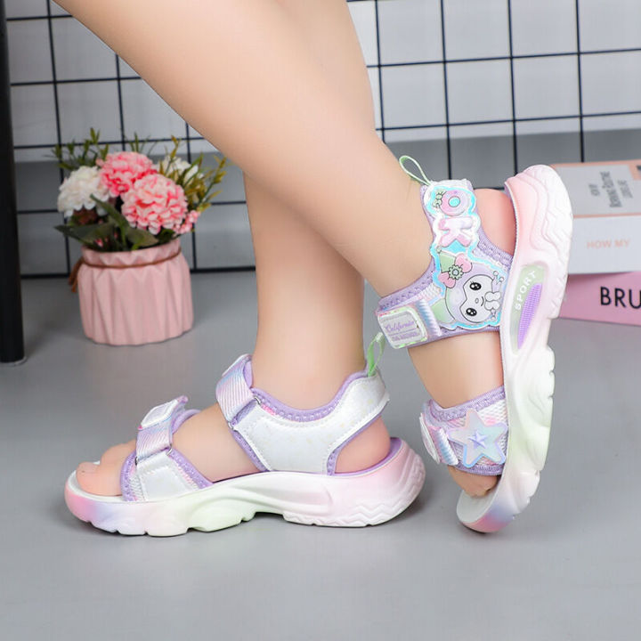 Girls'%20Sandals%202024%20Summer%20New%20Children's%20Sports%20Fashion%20Cute%20Cool%20Lomi%20Soft%20Sole%20Beach%20Student%20Shoes%20-%20Image%202