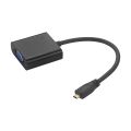 Micro-HDMI to VGA Adapter Cable 1080P Video Converter with Audio Jack USB Power Cable for Xbox Camera Raspberry Pi 4.