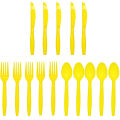 Reusable Blue Yellow Green Black Purple Knives Forks Spoons Cutlery Birthday Party Tableware Wedding Anniversary Party Supplies.