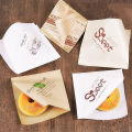 100pcs Triangle Shape Kraft Paper Packaging Sandwich Oilproof Doughnut Bread Hamburger Disposable Pouch Kitchen Party Restaurant-MINETTE. 