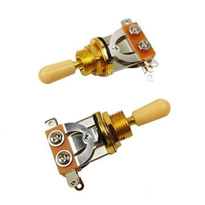 Metric%203%20Way%20Short%20Straight%20Guitar%20Toggle%20Switch%20Pickup%20Selector%20For%20Gibson%20Epiphone%20Les%20Paul%20Electric%20Guitar,Gold%20&%20beige(Pack%20Of%202)%20-%20Image%202