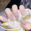 24Pcs/Set Short Nails French Contracted Artistic Line Nail Arts Manicure False Nails with Design Press on Nail Extension. 