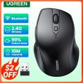 UGREEN Wireless Mouse Bluetooth 5.0 Ergonomic 4000 DPI 6 Mute Buttons For MacBook Computer Tablet Laptop PC 2.4G Mice Mouse.