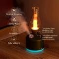 280mL Kerosene Lamp Shaped Humidifier Diffuser With 7-color Light USB Cool Mist Humidifier Desktop Air Humidifier Stepless Dimming 2 Spray Modes. 