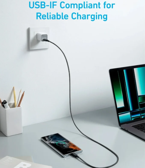 Anker%20322%20PowerLine%20USB%20A%20to%20USB%20C%20Fast%20Charging%203ft/0.9m%20Cable%20A81H5.%20-%20Image%205