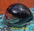 Bolt Bunny with Dual Certification Glossy Black FullFace Helmet. 