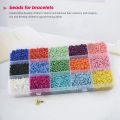 About 9000 Pcs Colorful Beads 3mm Glass Beads for Jewelry Making.