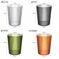 Home Essentials Striped Plastic Trash Can Large Capacity Transparent Garbage Container Nordic Waste Bin Kitchen.