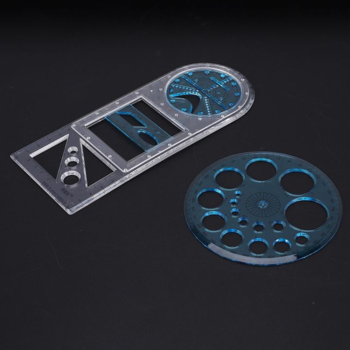 2%20Pcs%20Multifunctional%20Geometric%20Ruler%20Plastic%20Circle%20Drawing%20Tool%20Drafting%20Templates%20Clear%20Graphic%20Design%20Tools%20-%20Image%204