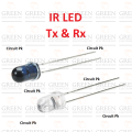 5Pair- IR Transmitter & Receiver LED Sensor 5mm 940nm IR LED Light Infrared Transmitter Receiver TX RX LED Sensor Light 5mm. 