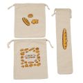 Reusable Cotton Linen Craft Bread Bags Drawstring Loaf Homemade Artisan Baguette Organizers With Buckle Kitchen Stuff Drawstring. 