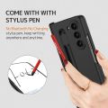 Case with Pen for Samsung Galaxy Z Fold 6 with Tempered Glass Screen Protector Magnetic Hinge Cover S Pen Holder.