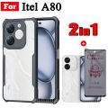 Itel A80 Shockproof Phone Case Full Cover Film For Tecno Itel A70 A60 2 in 1 Full Cover Screen Protector.