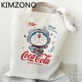 Cartoon Doraemon shopping bag canvas shopper reusable tote bag bolsas reutilizables string shoping boodschappentas cabas. 